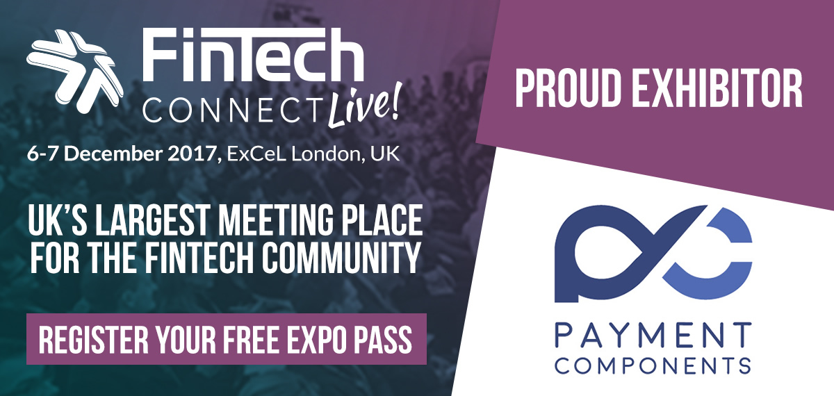 PaymentComponents Banner at Fintech Connect Live 2017